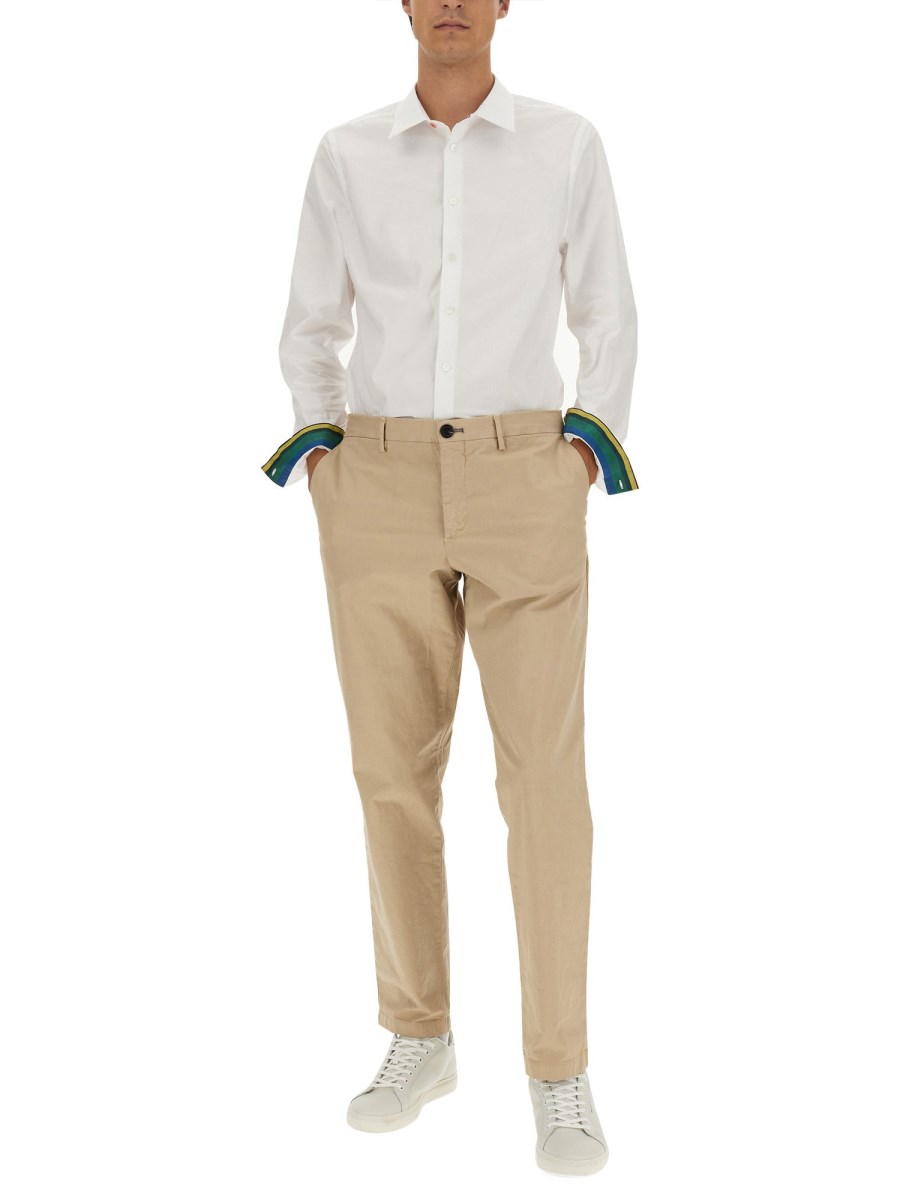 PS BY PAUL SMITH CAMICIA REGULAR FIT IN POPELINE DI COTONE