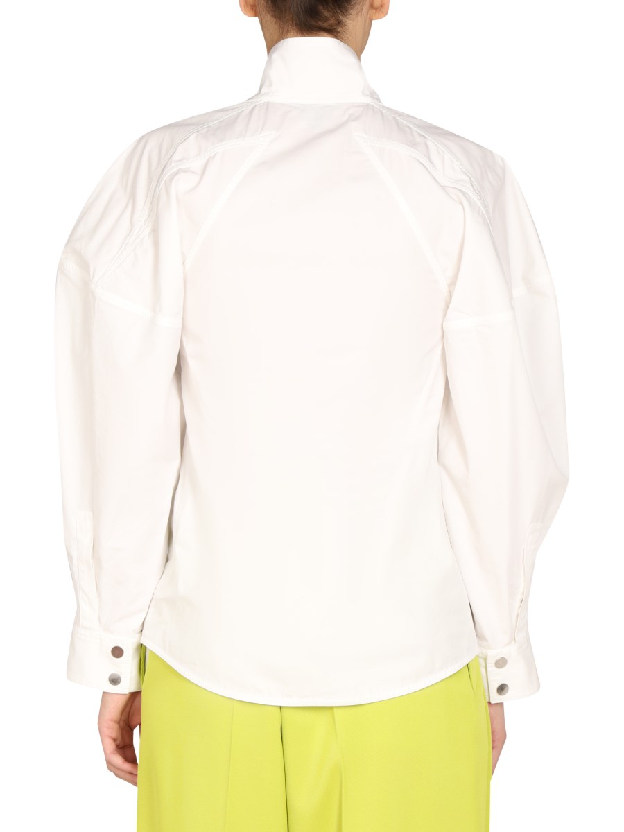 BOTTEGA VENETA CAMICIA RELAXED FIT IN COTONE COMPATTO