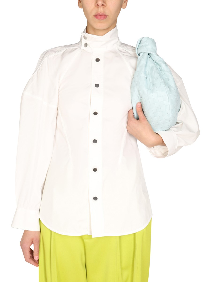 BOTTEGA VENETA CAMICIA RELAXED FIT IN COTONE COMPATTO