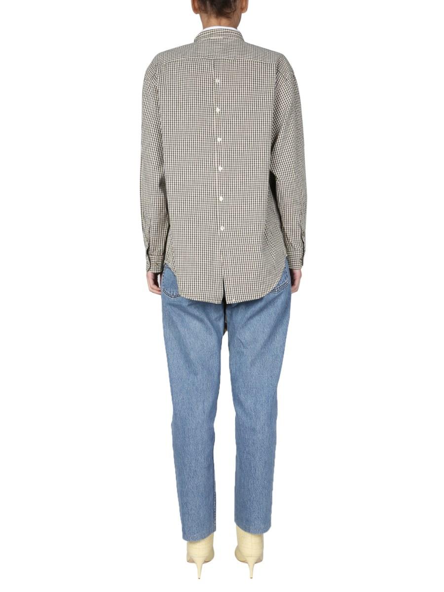 1/OFF CAMICIA REMADE TOMMY HILFIGER IN COTONE CON FOULARD APPLICATO