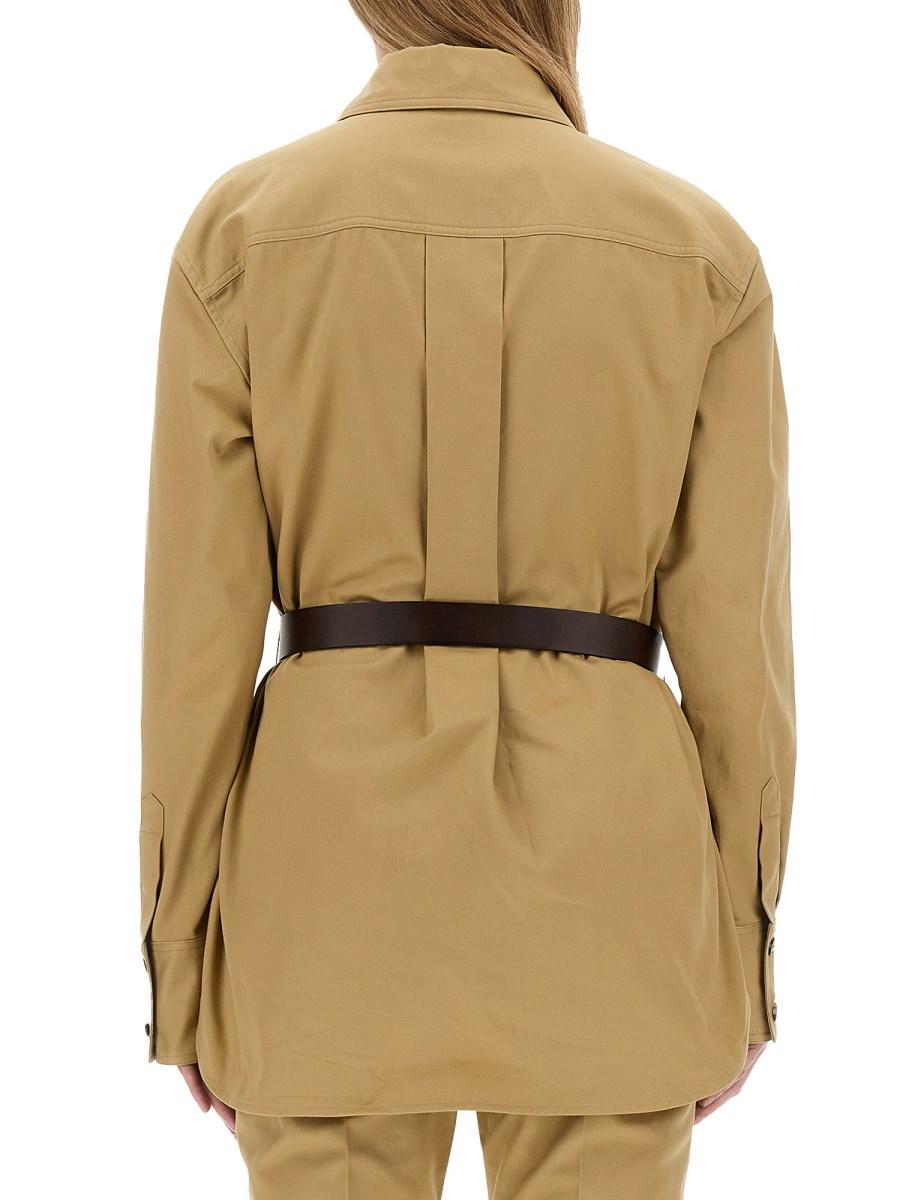 SAINT LAURENT CAMICIA SAHARIENNE IN DRILL DI COTONE