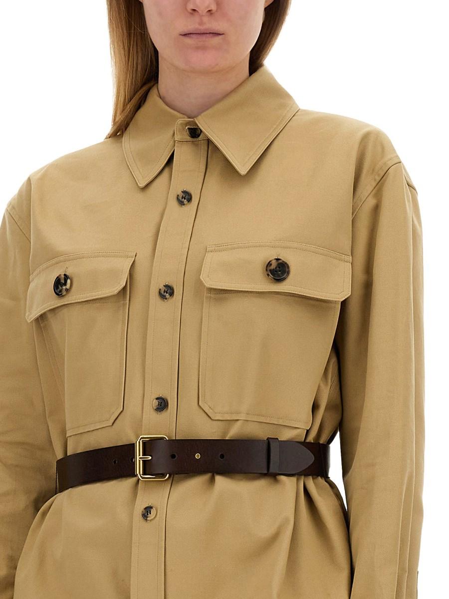 SAINT LAURENT CAMICIA SAHARIENNE IN DRILL DI COTONE
