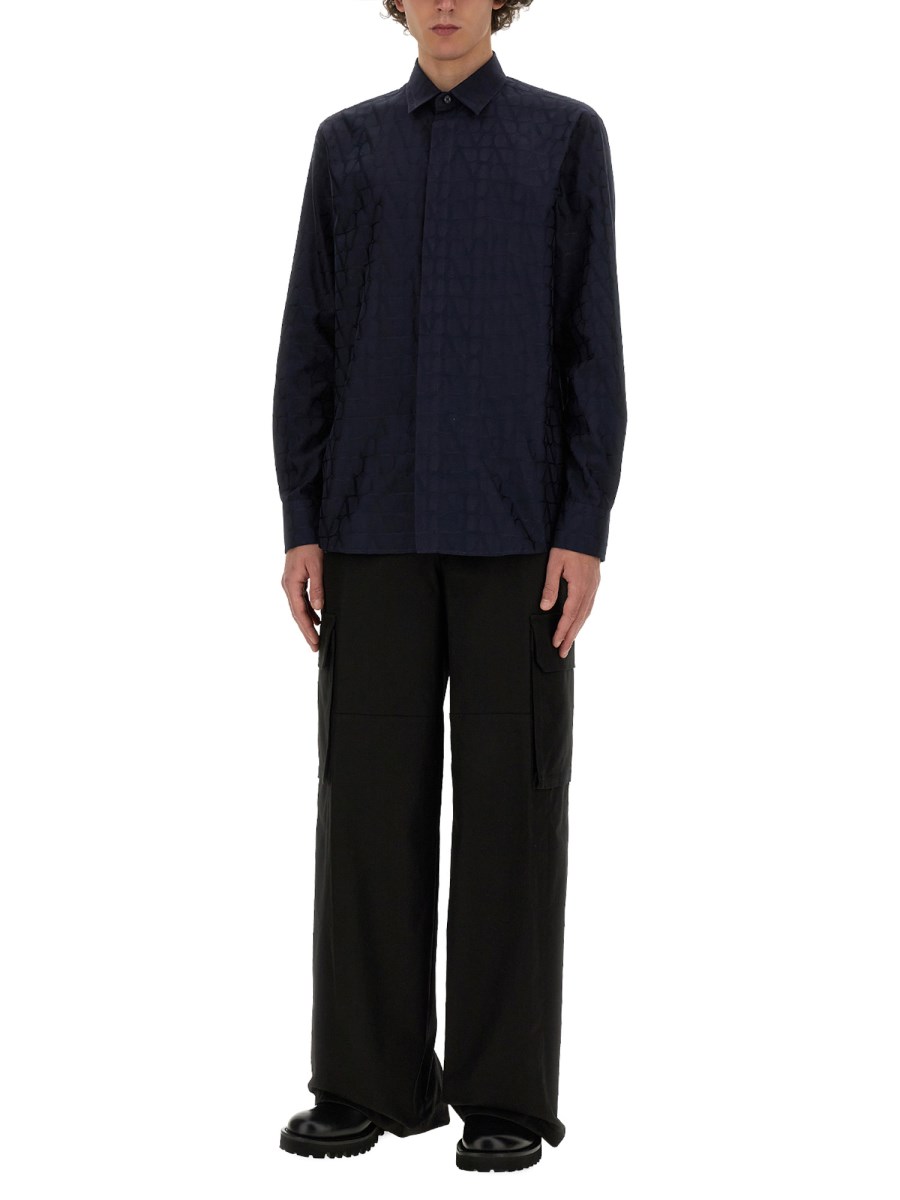 VALENTINO CAMICIA TOILE ICONOGRAPHE IN POPELINE DI COTONE