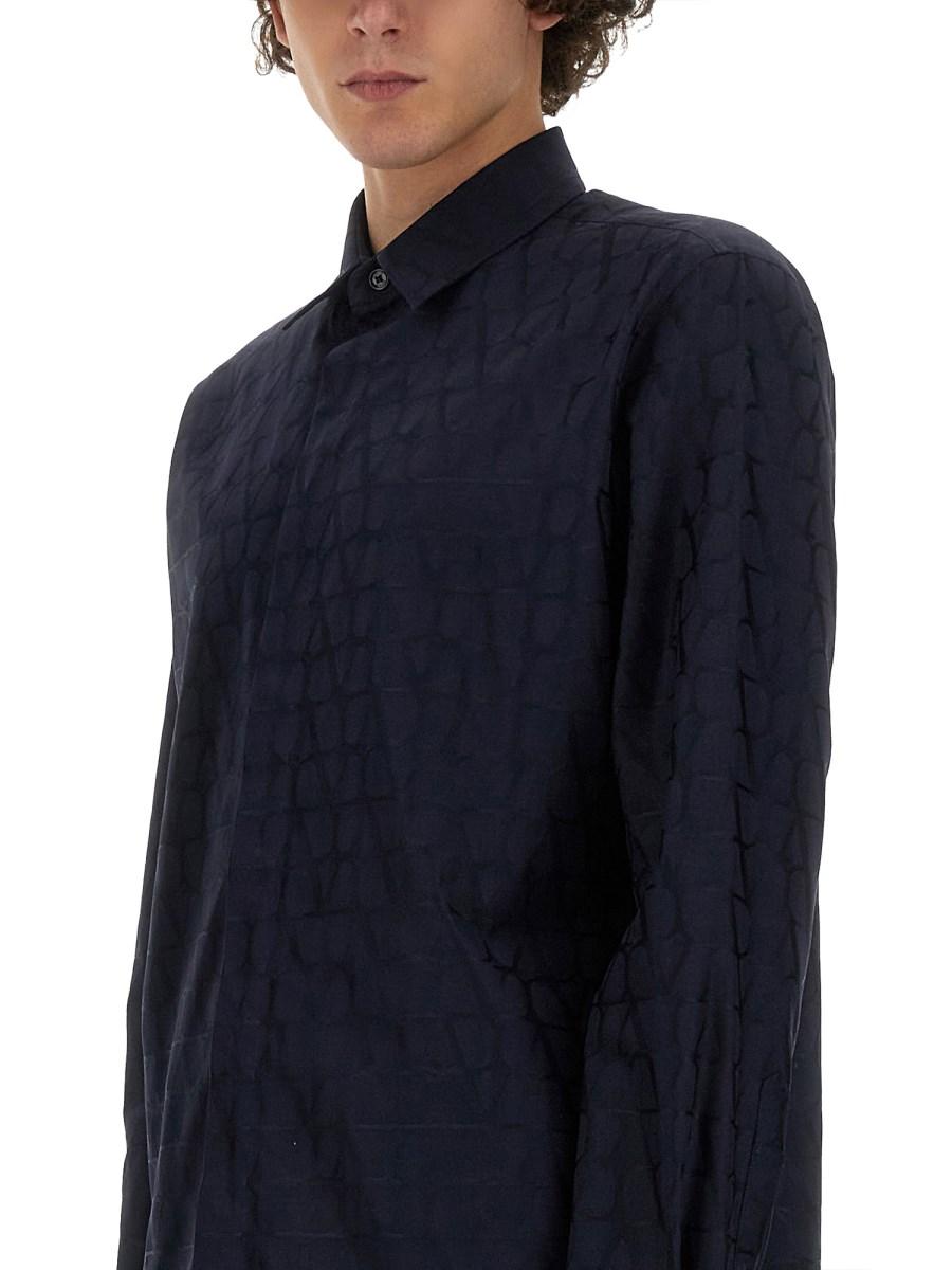 VALENTINO CAMICIA TOILE ICONOGRAPHE IN POPELINE DI COTONE