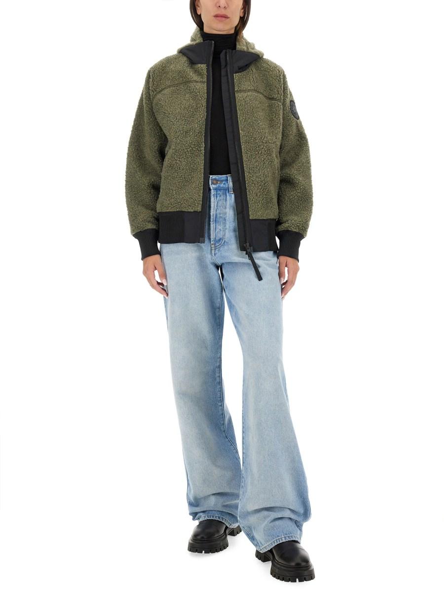 CANADA GOOSE FELPA IN MISTO LANA CON LOGO
