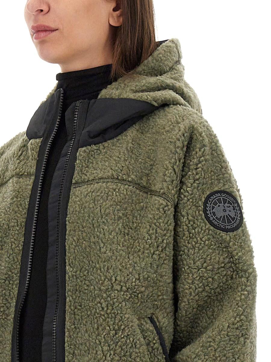 CANADA GOOSE FELPA IN MISTO LANA CON LOGO