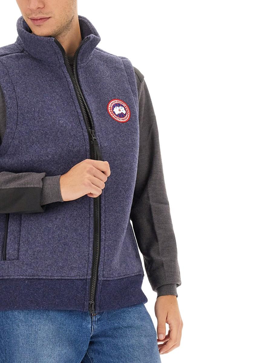 CANADA GOOSE GILET IN LANA CON LOGO