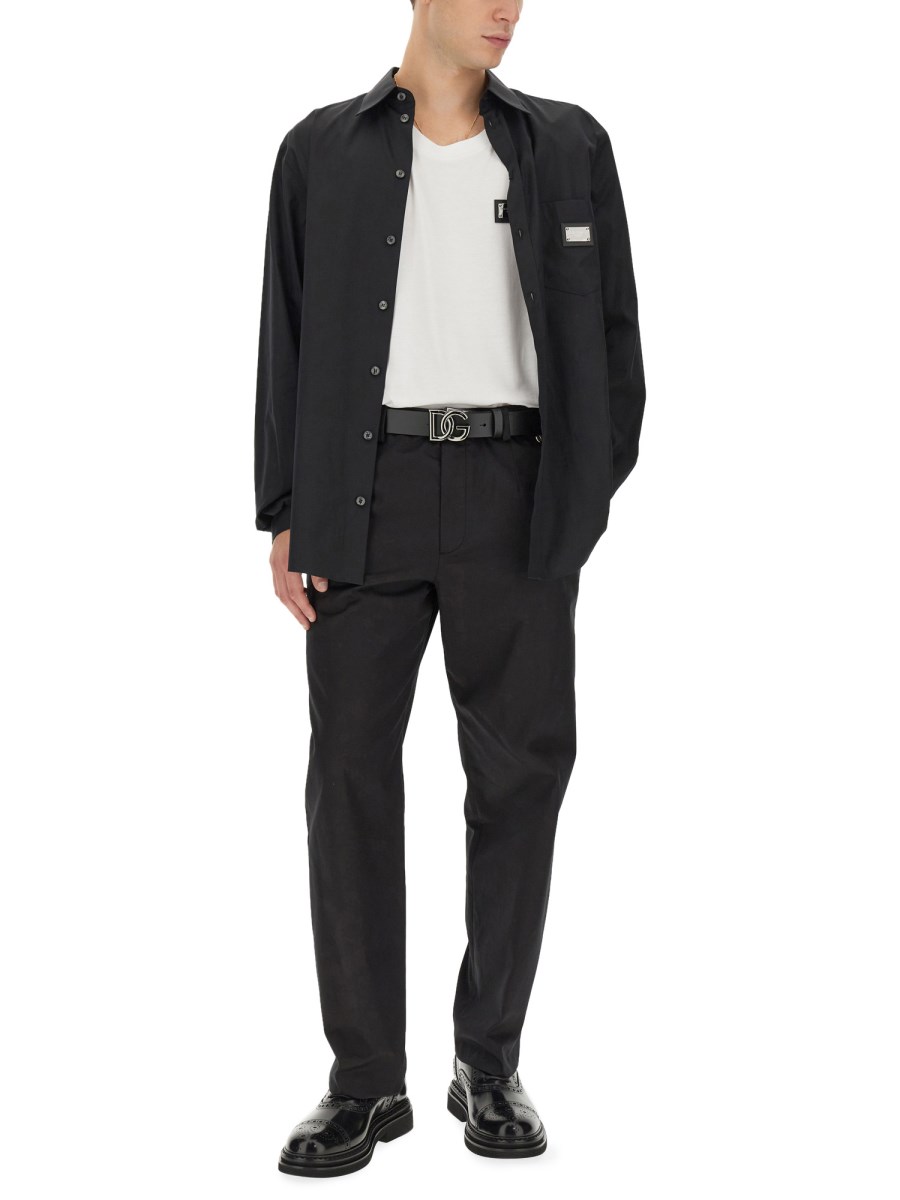 DOLCE & GABBANA CANNOTTA CARRETTO IN JERSEY DI COTONE