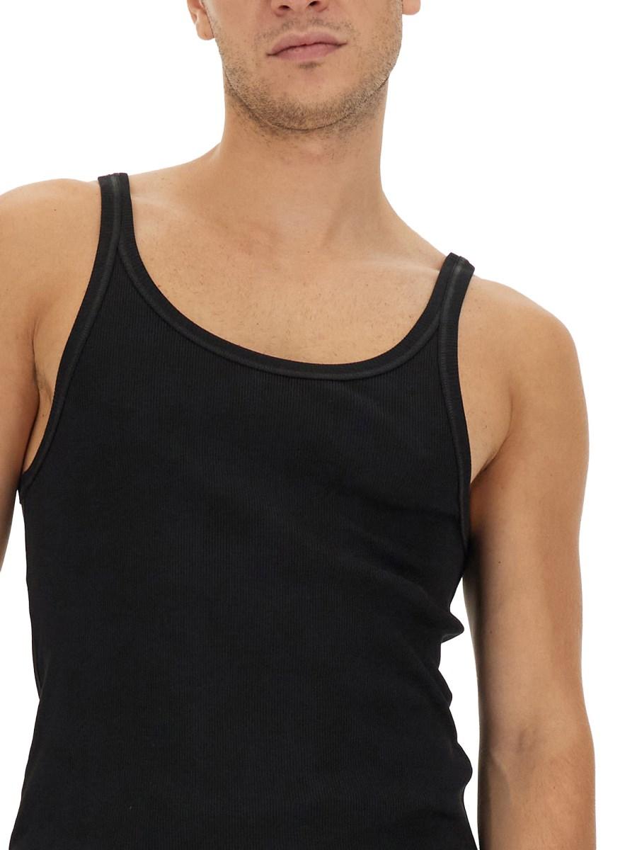 DOLCE & GABBANA CANOTTA A COSTINE IN JERSEY DI COTONE