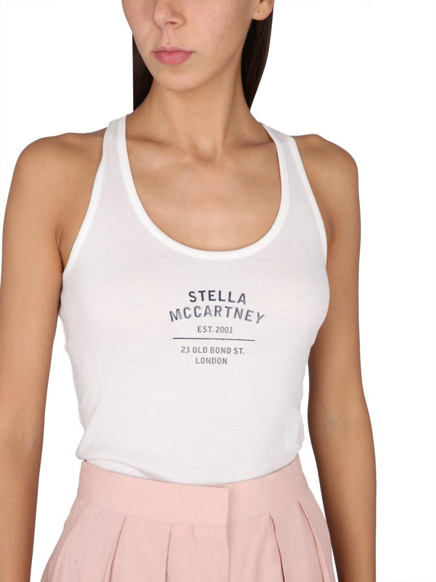 STELLA McCARTNEY CANOTTA CON LOGO STELLA McCARTNEY 2001 IN JERSEY DI MISTO COTONE