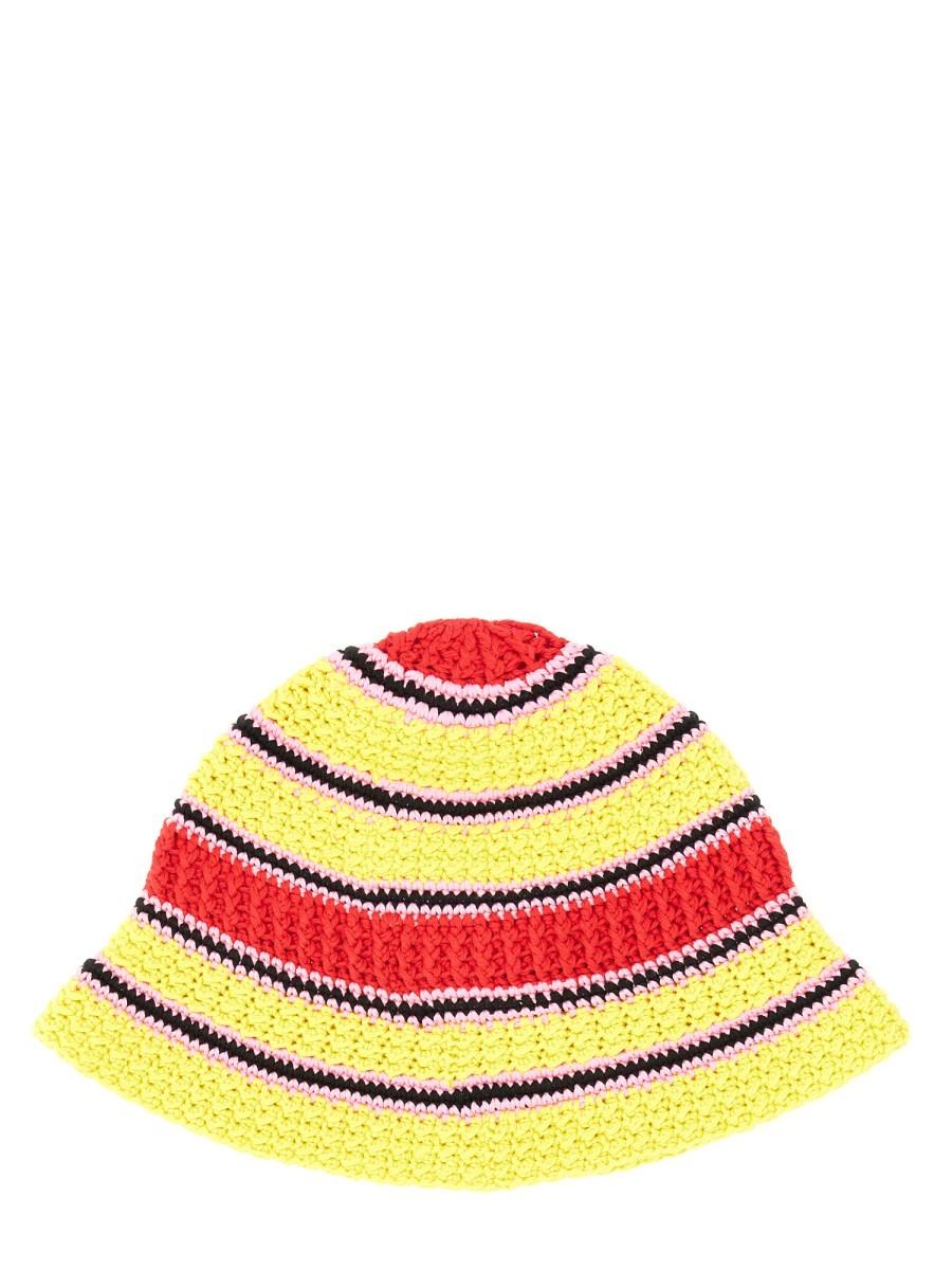 STELLA McCARTNEY CAPPELLO A SECCHIELLO IN COTONE CROCHET