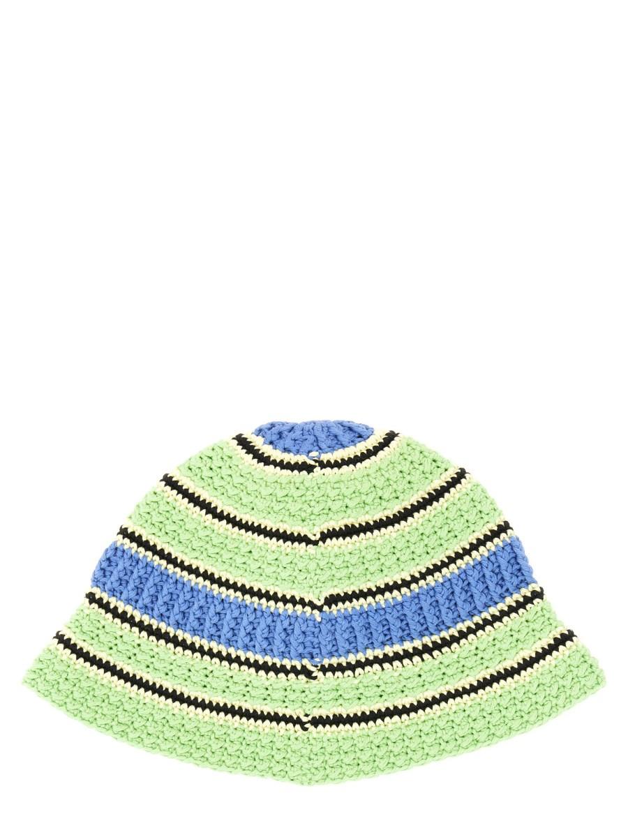 STELLA McCARTNEY CAPPELLO A SECCHIELLO IN COTONE CROCHET