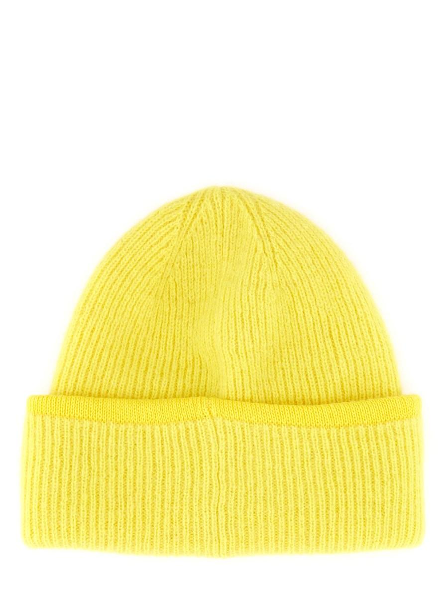 JACQUEMUS CAPPELLO BEANIE IN ALPACA CON LOGO IN GROSGRAIN