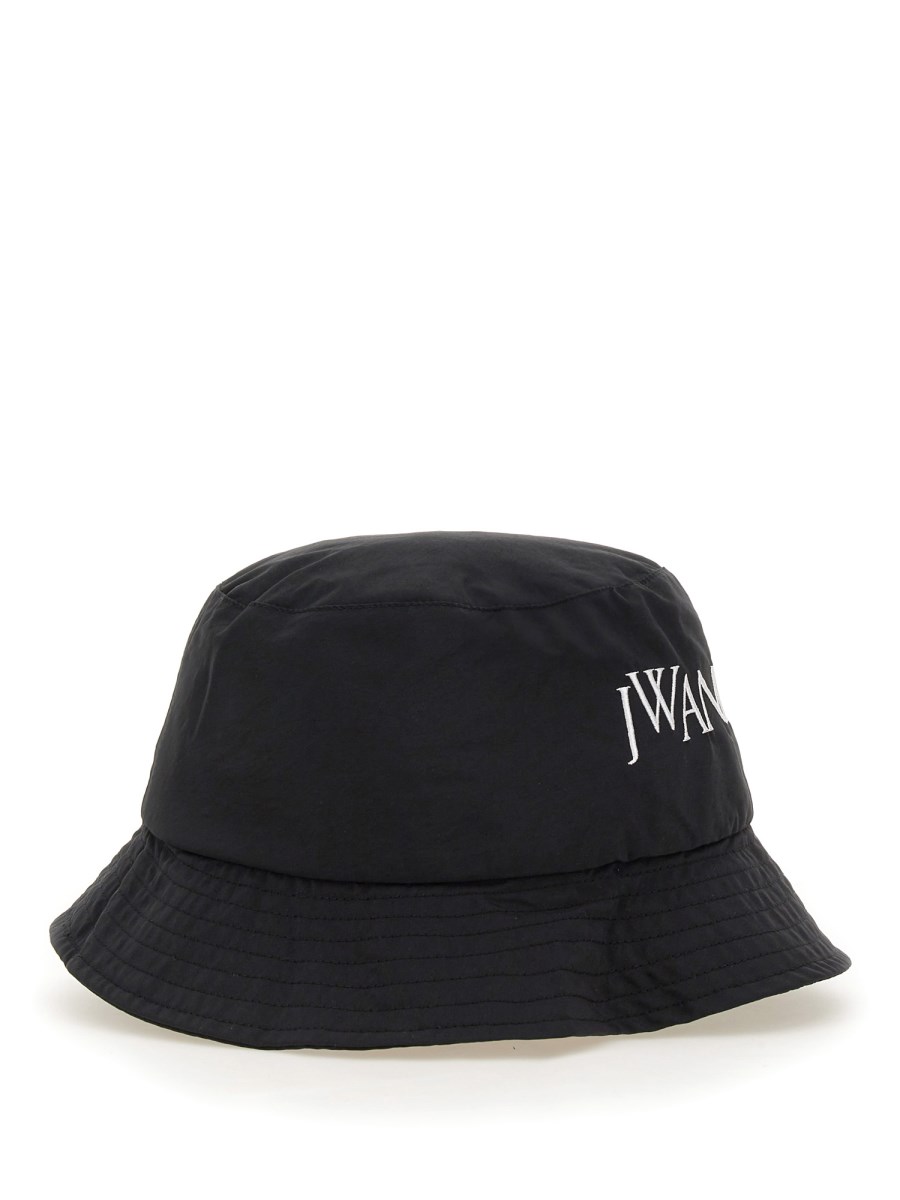 JW ANDERSON CAPPELLO BUCKET CON LOGO IN TELA DI COTONE