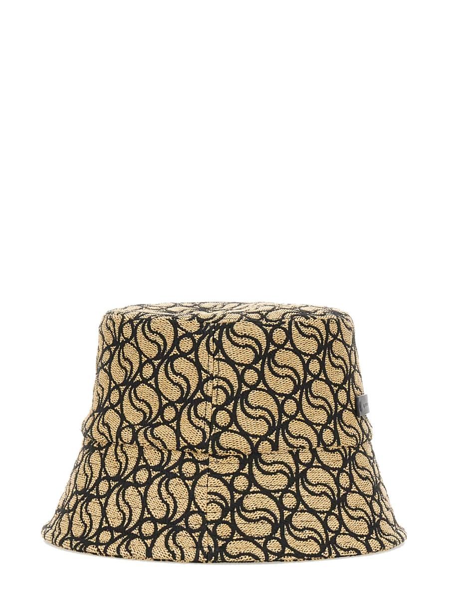 STELLA McCARTNEY CAPPELLO CON LOGO MONOGRAM IN RAFIA