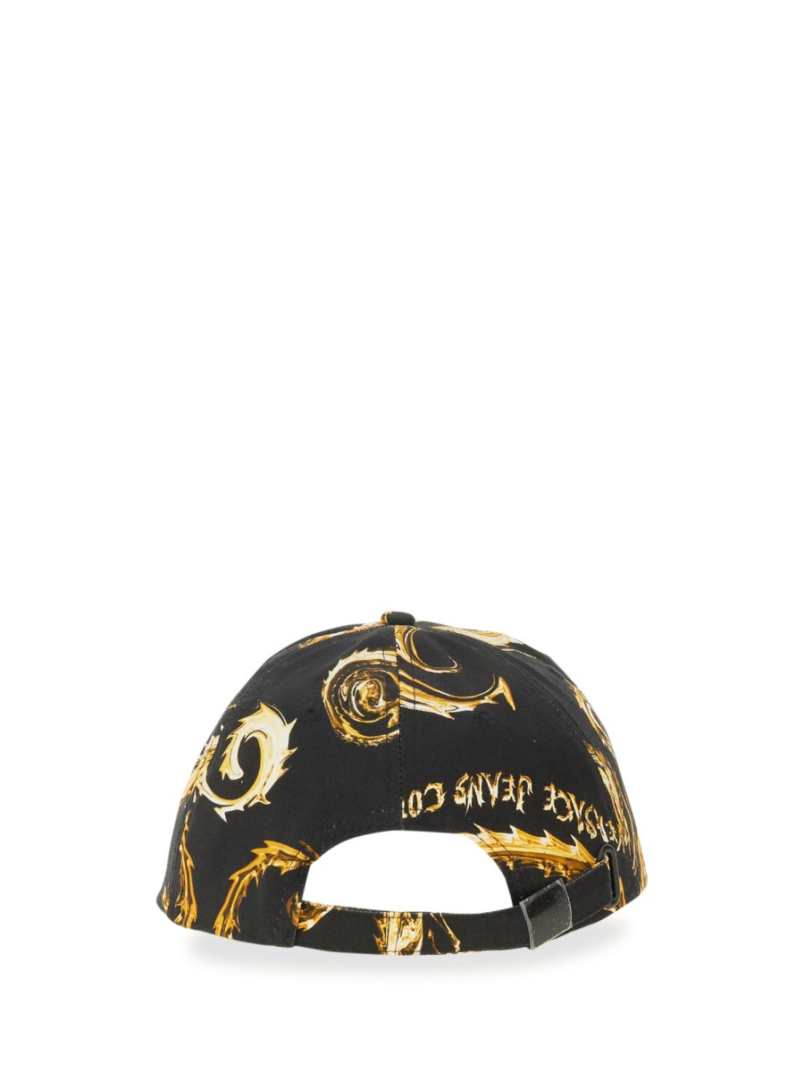 VERSACE JEANS COUTURE CAPPELLO DA BASEBALL CON LOGO CHROMO COUTURE