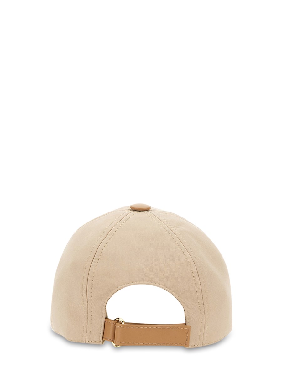 MAX MARA CAPPELLO DA BASEBALL CON LOGO IN TELA DI COTONE