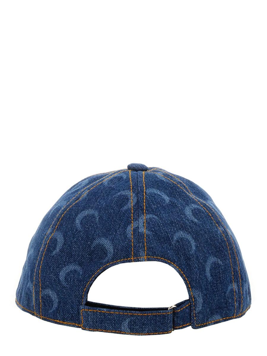 MARINE SERRE CAPPELLO DA BASEBALL CON STAMPA MOON IN COTONE