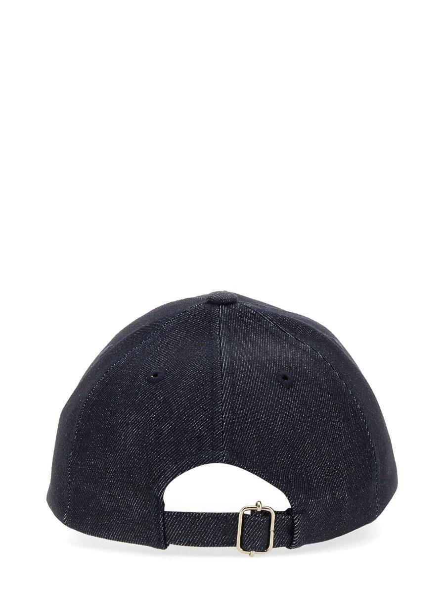 A.P.C. CAPPELLO DA BASEBALL "EDEN" IN DENIM CON LOGO VPC
