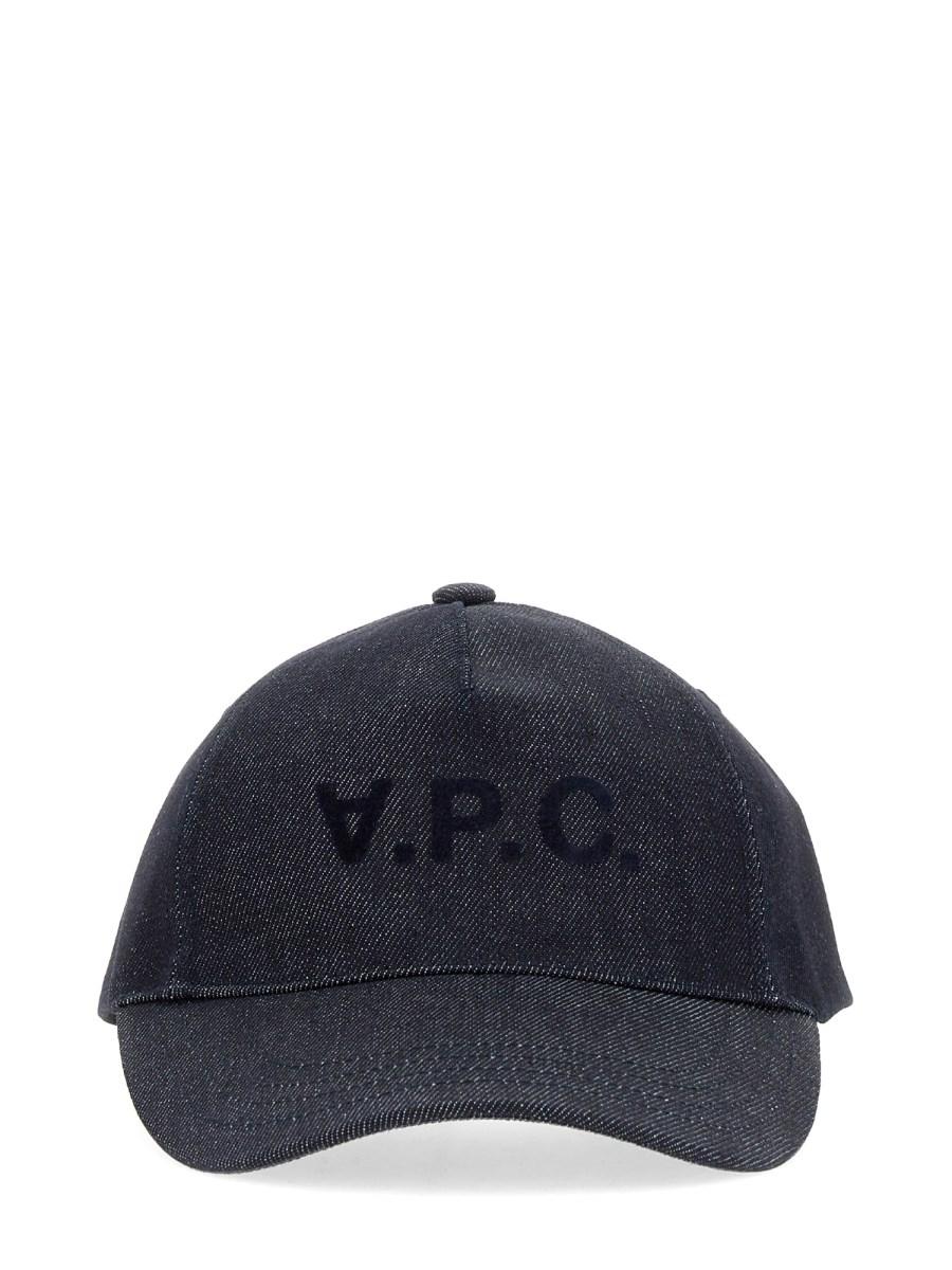 A.P.C. CAPPELLO DA BASEBALL "EDEN" IN DENIM CON LOGO VPC