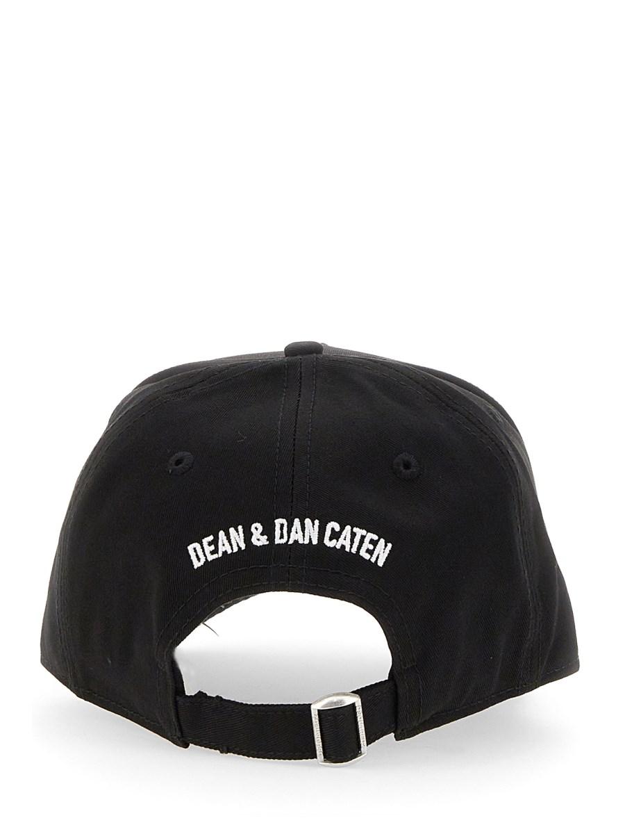 DSQUARED CAPPELLO DA BASEBALL IN COTONE CON LOGO ICON