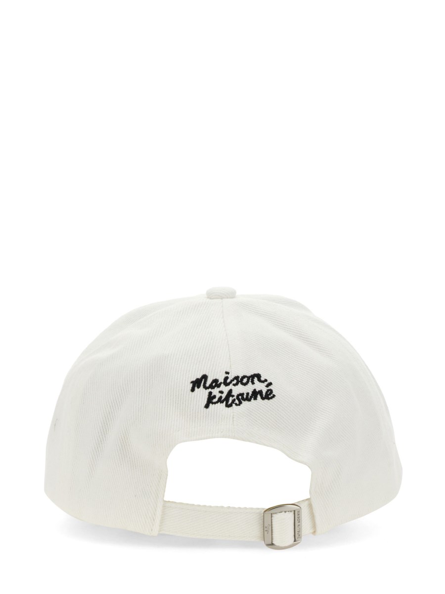 MAISON KITSUNÉ CAPPELLO DA BASEBALL IN COTONE CON PATCH LARGE FOX HEAD