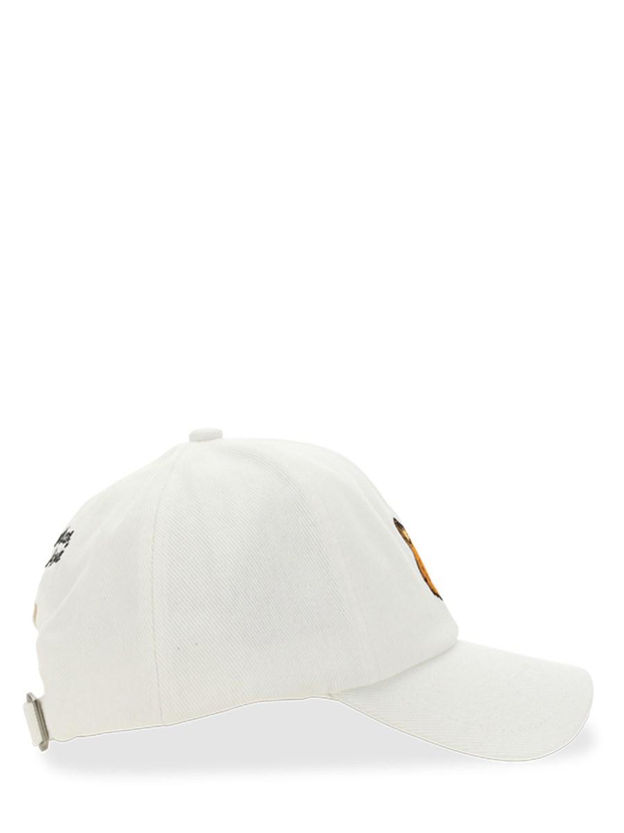 MAISON KITSUNÉ CAPPELLO DA BASEBALL IN COTONE CON PATCH LARGE FOX HEAD