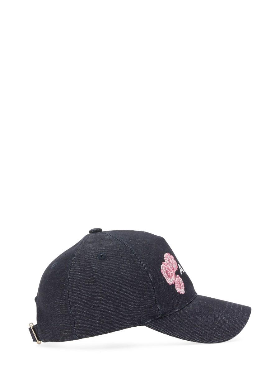 A.P.C. CAPPELLO DA BASEBALL IN COTONE CON STAMPA LOGO