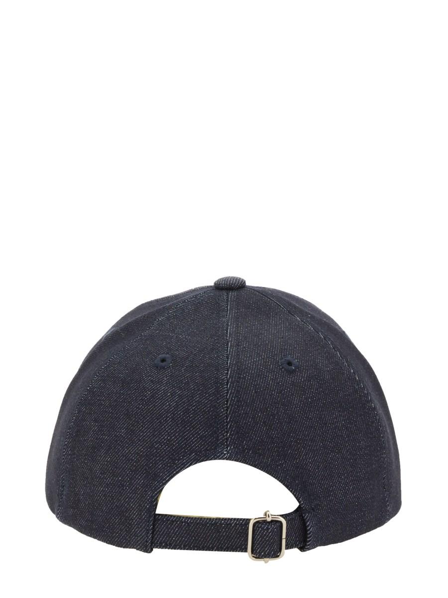 A.P.C. CAPPELLO DA BASEBALL IN COTONE CON STAMPA LOGO