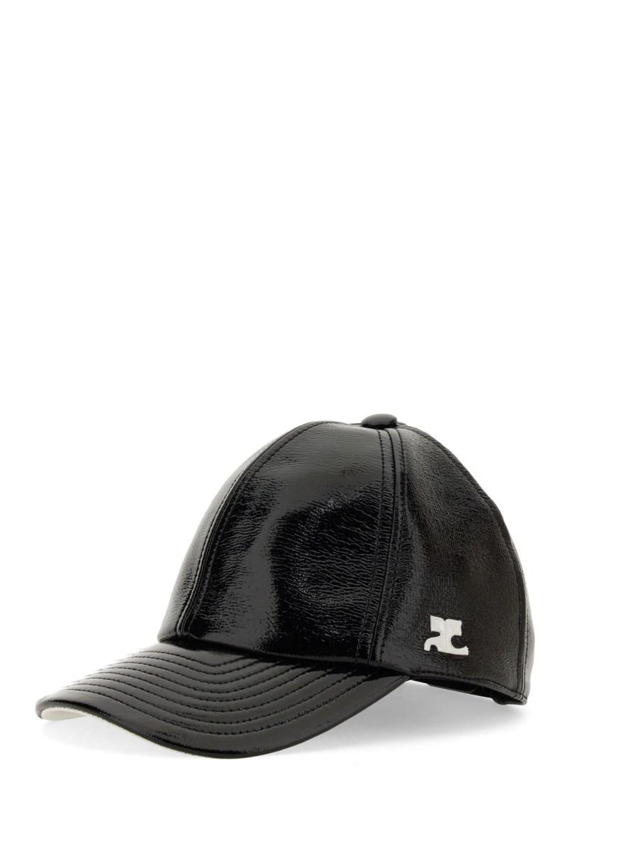 COURREGES CAPPELLO DA BASEBALL "REEDITION" IN VINILE CON LOGO RICAMATO