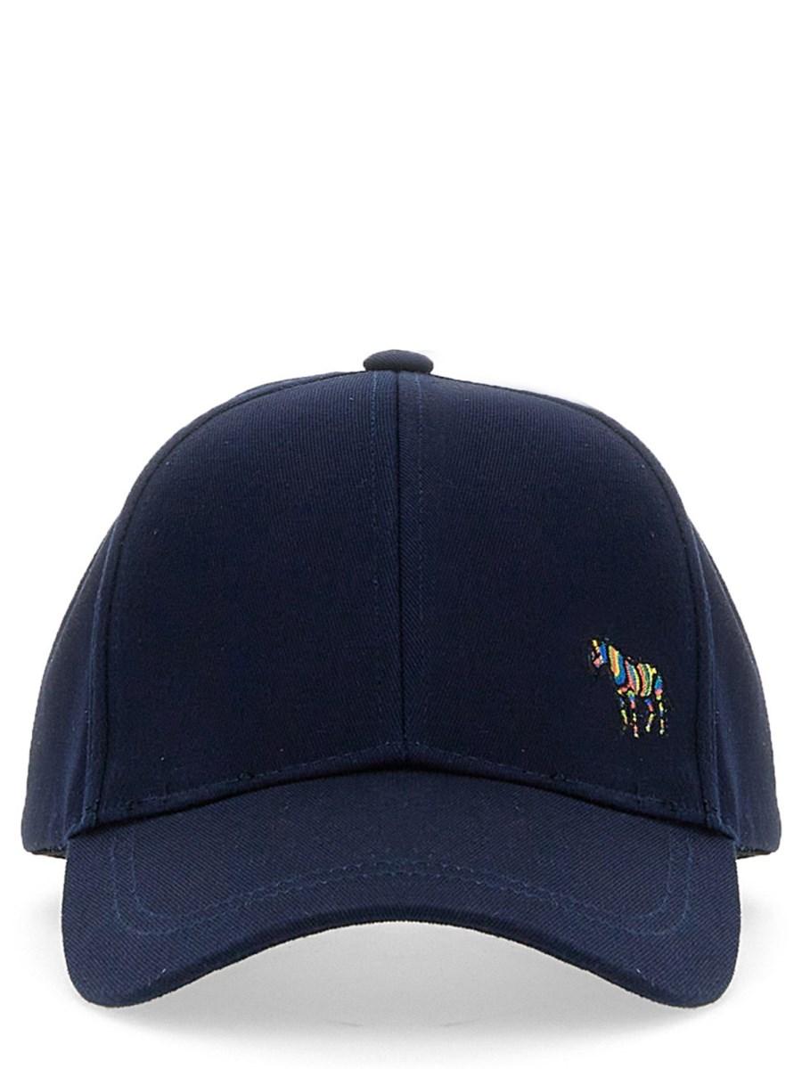 PS BY PAUL SMITH CAPPELLO DA BASEBALL ZEBRA IN COTONE BIOLOGICO CON PATCH