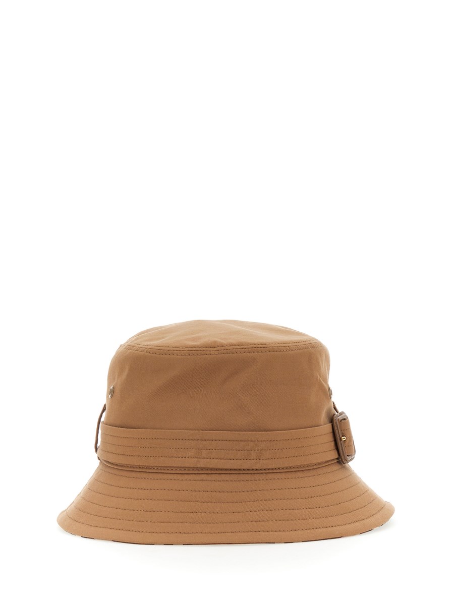 BURBERRY CAPPELLO DA PESCATORE IN GABARDINE DI COTONE CON CINTURA