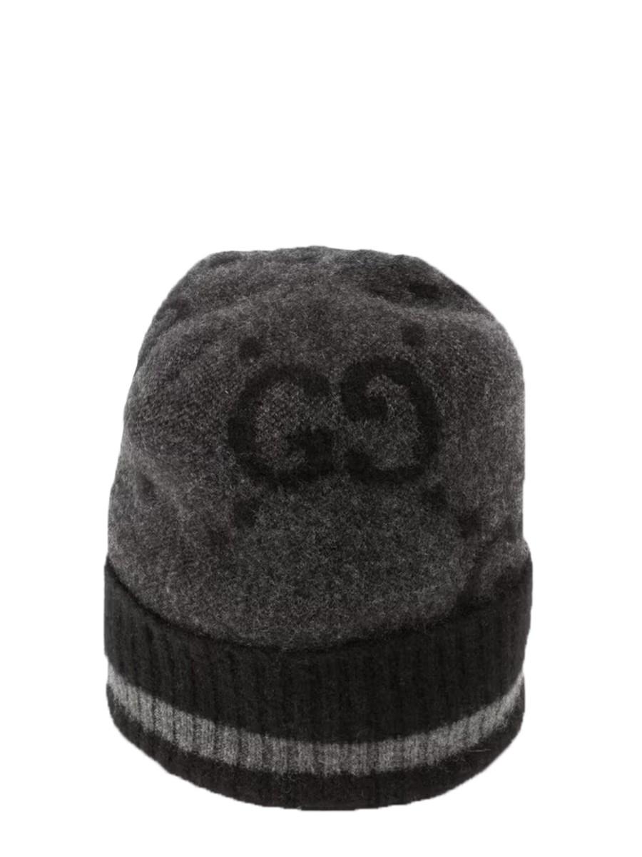 GUCCI CAPPELLO IN CASHMERE LAVORATO IN MAGLIA CON GG