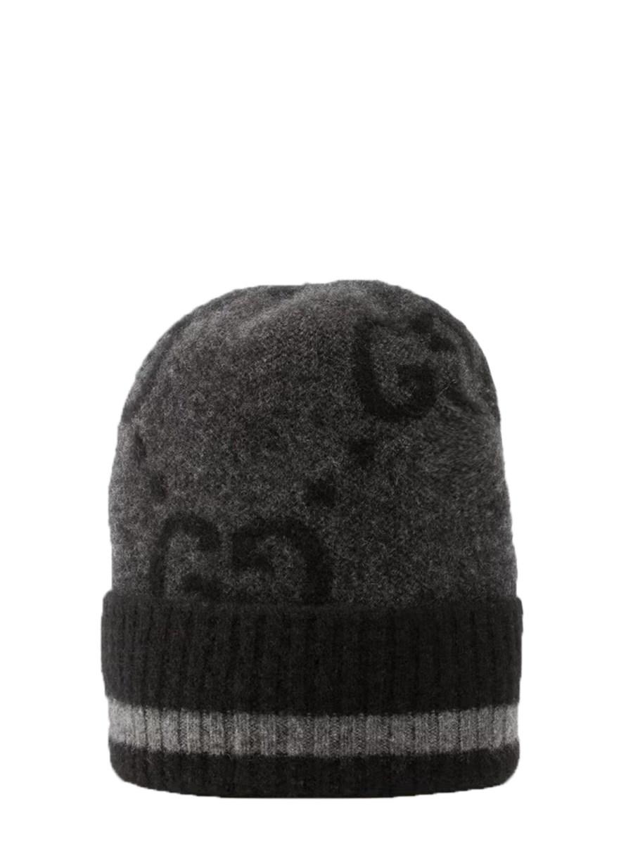 GUCCI CAPPELLO IN CASHMERE LAVORATO IN MAGLIA CON GG