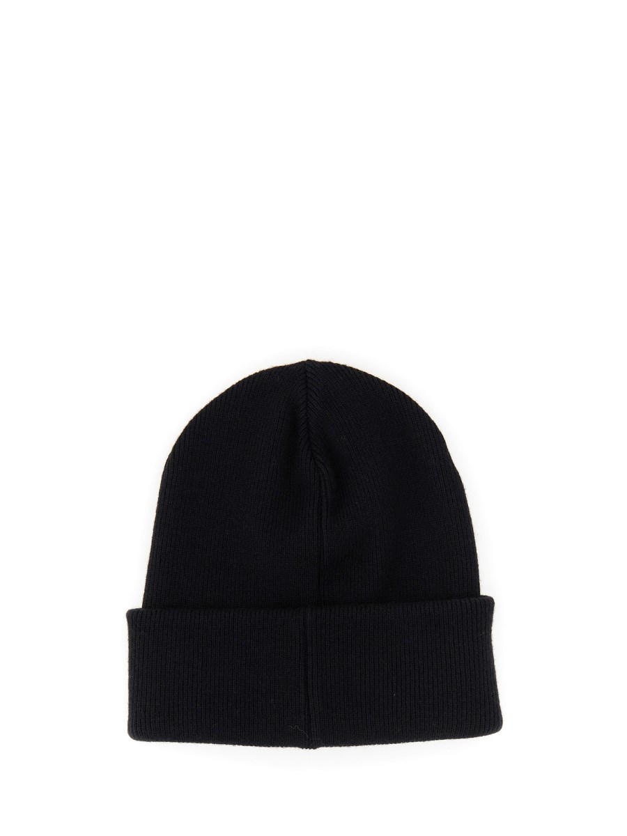 DSQUARED CAPPELLO IN MAGLIA DI LANA CON RICAMO LOGO