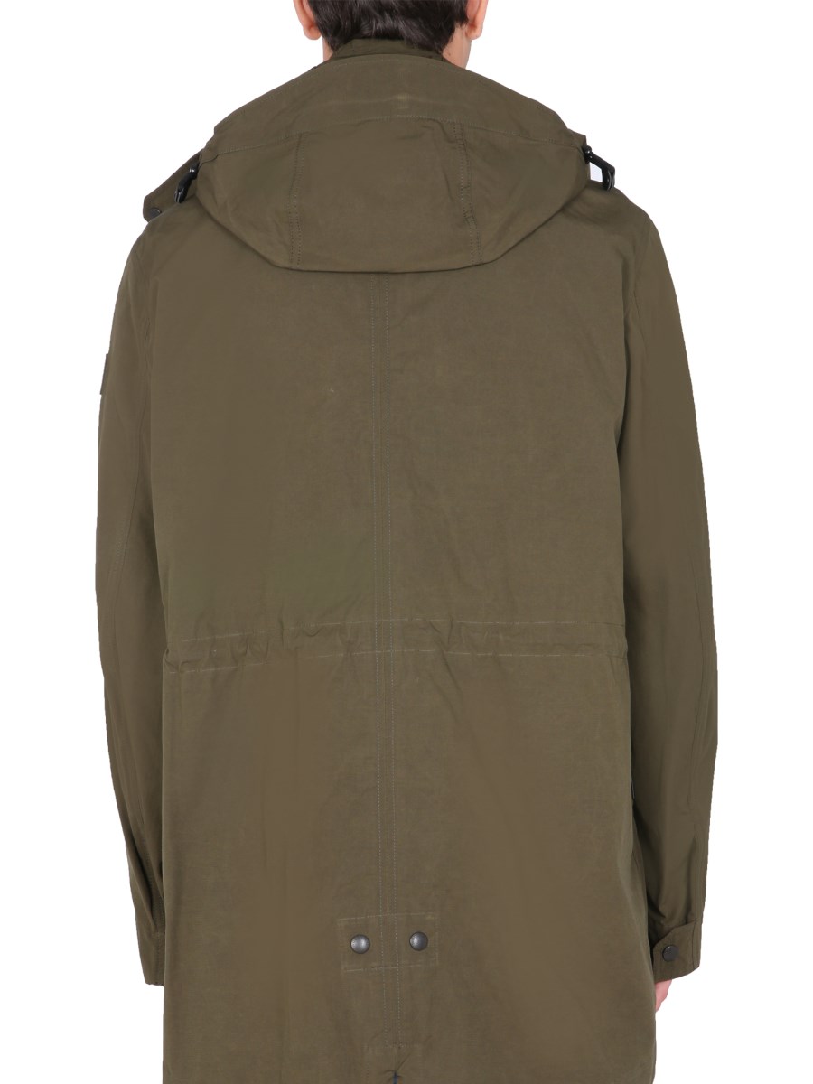WOOLRICH CAPPOTTO "ARROWOOD" IN MISTO LANA CON PATCH LOGO