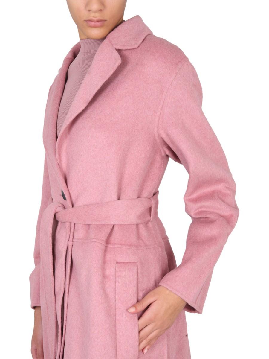 PROENZA SCHOULER WHITE LABEL CAPPOTTO CON CINTURA IN MELTON