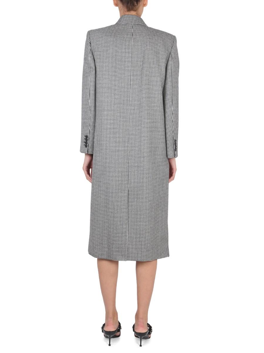 ALEXANDER McQUEEN CAPPOTTO DOPPIOPETTO IN LANA CON ORLO ASIMMETRICO