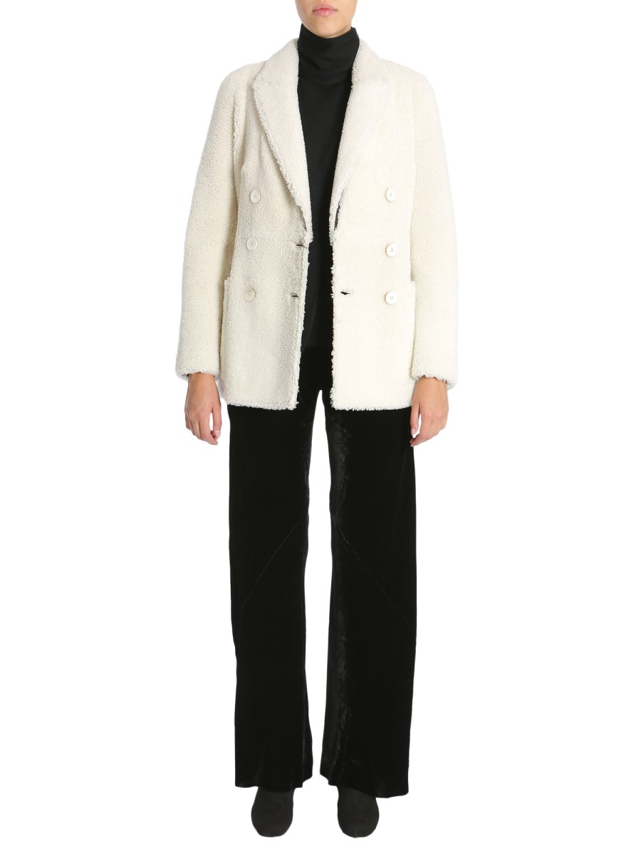 ALEXANDER McQUEEN CAPPOTTO DOPPIOPETTO IN SHEARLING