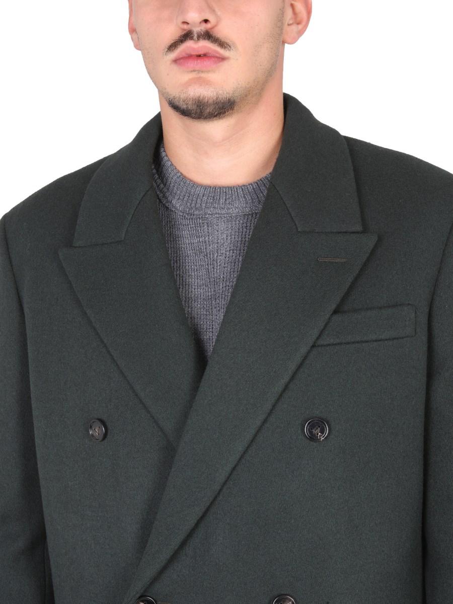 BOTTEGA VENETA CAPPOTTO DOPPIOPETTO IN TESSUTO CAVALRY DI LANA
