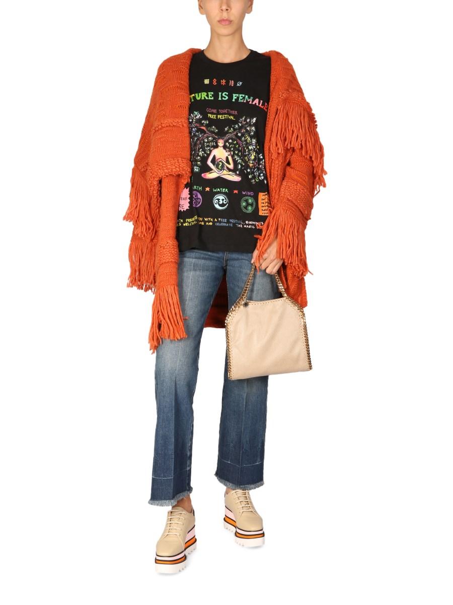 STELLA McCARTNEY CAPPOTTO TESTURIZZATO IN MAGLIA DI LANA