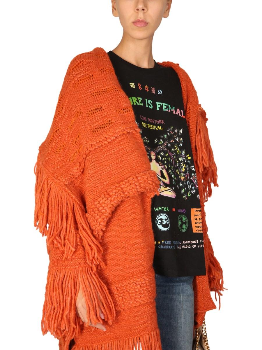 STELLA McCARTNEY CAPPOTTO TESTURIZZATO IN MAGLIA DI LANA