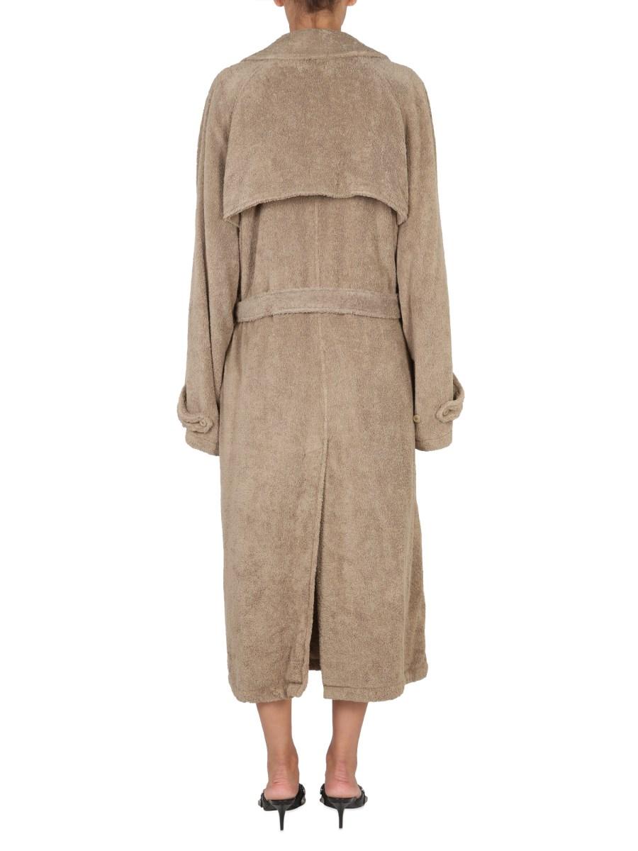 BALENCIAGA CAPPOTTO TOWEL TRENCH IN SPUGNA DI COTONE