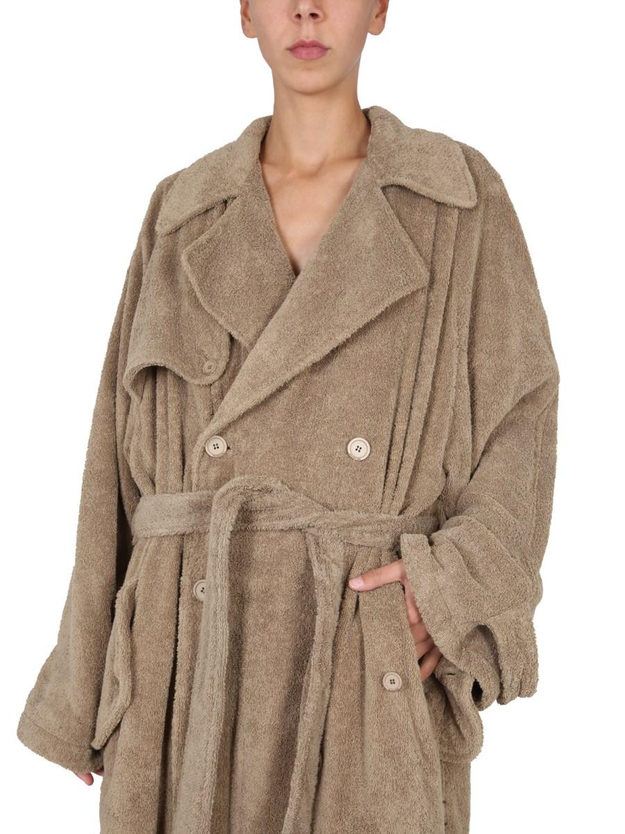 BALENCIAGA CAPPOTTO TOWEL TRENCH IN SPUGNA DI COTONE