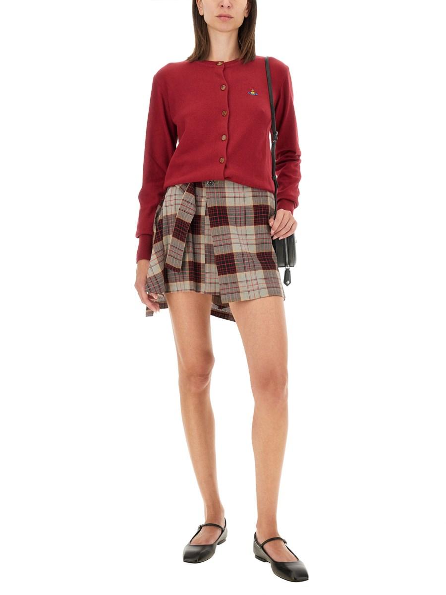 VIVIENNE WESTWOOD CARDIGAN "BEA" IN COTONE E CHASMERE