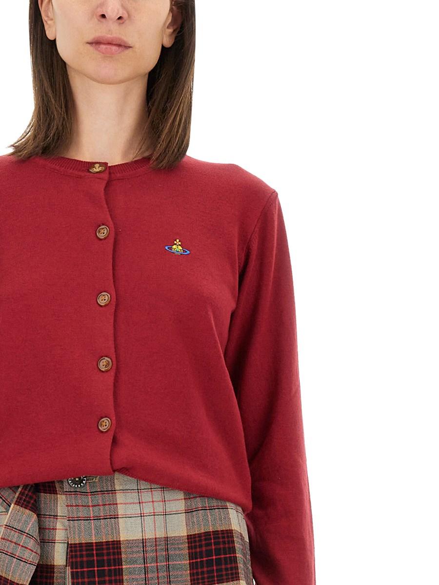 VIVIENNE WESTWOOD CARDIGAN "BEA" IN COTONE E CHASMERE
