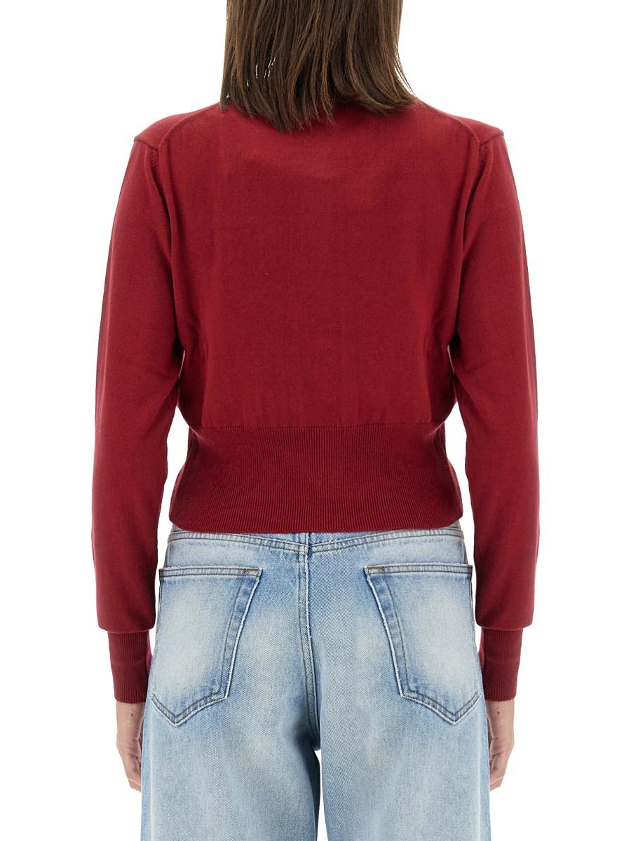 VIVIENNE WESTWOOD CARDIGAN CROPPED BEA IN MISTO CASHMERE