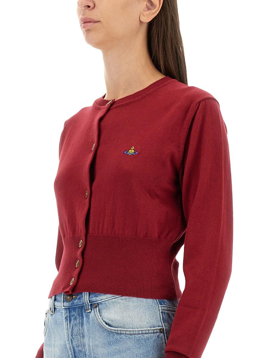 VIVIENNE WESTWOOD CARDIGAN CROPPED BEA IN MISTO CASHMERE