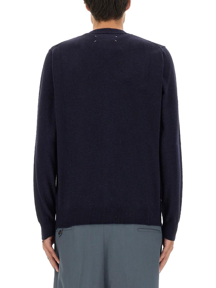 MAISON MARGIELA CARDIGAN IN JERSEY LAVORATO A MAGLIA