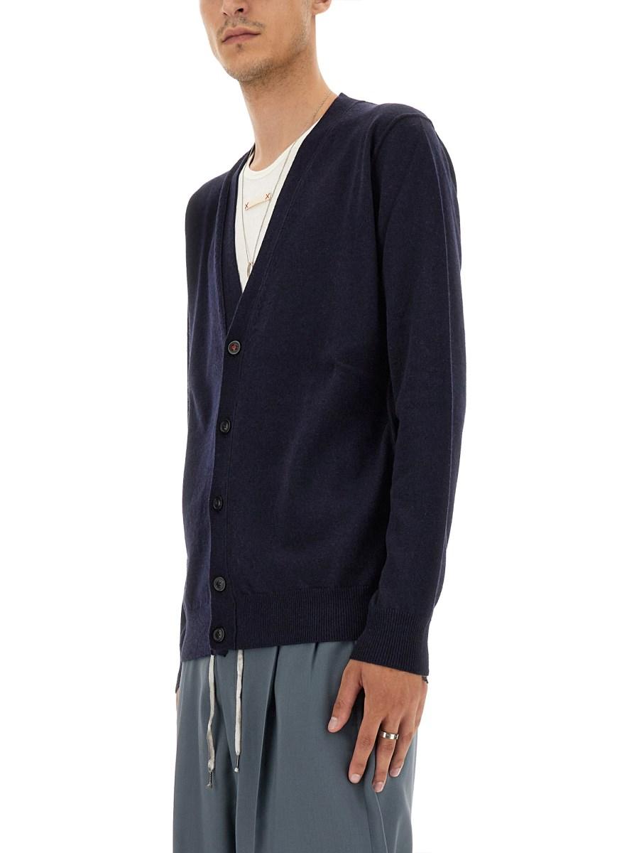 MAISON MARGIELA CARDIGAN IN JERSEY LAVORATO A MAGLIA
